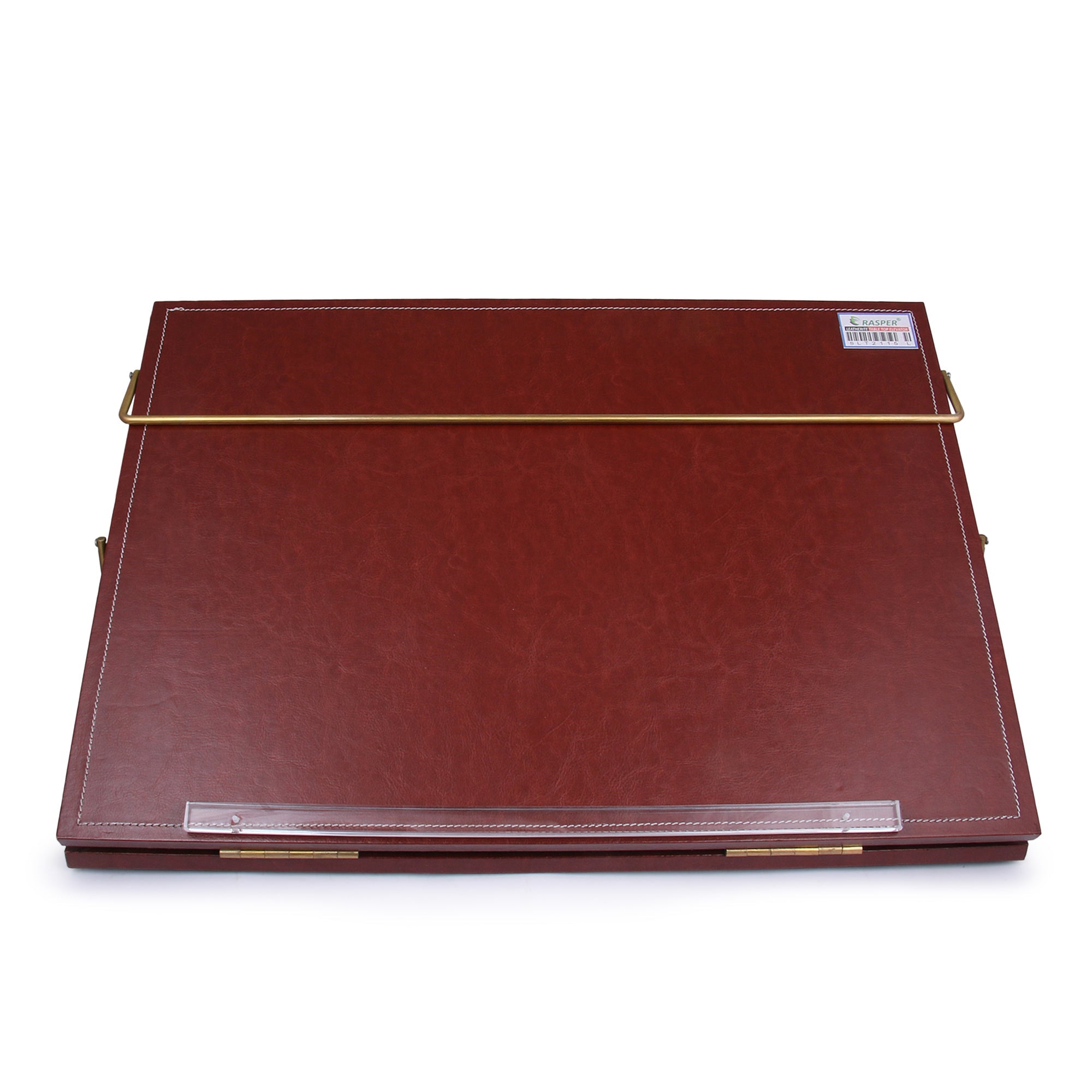 Rasper Brown Genuine Leather Table Top Elevator Writing Desk Pad